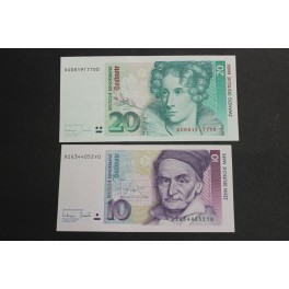1993- ALEMANIA- 10 -20  MARK - BILLETE - GERMANY