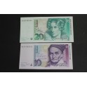 1993- ALEMANIA- 10 -20  MARK - BILLETE - GERMANY