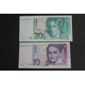 1993- ALEMANIA- 10 -20  MARK - BILLETE - GERMANY