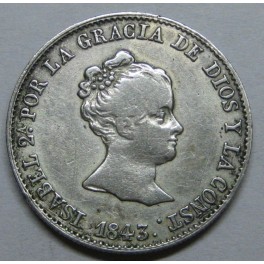 1843 - BARCELONA - 4 REALES - ISABEL II - SPAIN