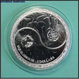 2022- EQUILIBRIO-PLATA- 5 DOLLARS - TOKELAU- OZ 