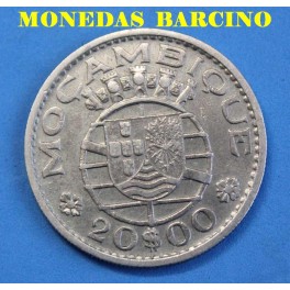 1960 -  MOZAMBIQUE - 20 ESCUDOS - REPUBLICA PORTUGUESA