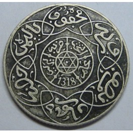 1318- MARRUECOS -2 1/2 DIRHAMS - PARIS -PLATA