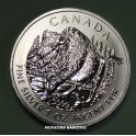 2013 - BISONTE - 5 DOLLARS - CANADA - ONZA- PLATA