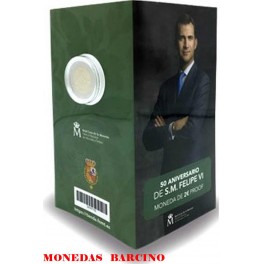 2018 - ESPA&Ntilde;A - 2 EUROS - PROOF- 50 A&Ntilde;OS DEL REY FELIPE VI - 