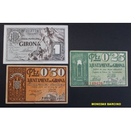 1937- GIRONA -PESETA- CENTIMOS - GERONA -3 BILLETE