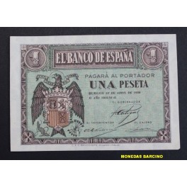 1938- 30 ABRIL -SERIE C- 1 PESETA - BURGOS - 