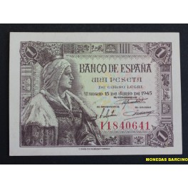 1945- ISABEL -SERIE I - 1 PESETA- MADRID-BILLETE