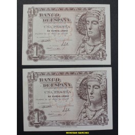 1948- DAMA ELCHE -SERIE G- 1 PESETA- MADRID 