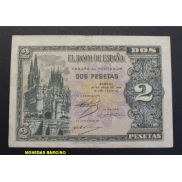 1938- 30 ABRIL -SERIE D - 2 PESETAS - BURGOS