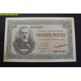 1940- PELAYO -SERIE D - 50 PESETAS - MADRID