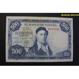 1954- ZULOAGA -SERIE B -500 PESETAS - MADRID