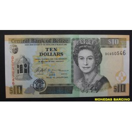 2005- BELIZE- 10 DOLLARS - ELIZABETH II- BILLETE