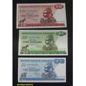1983- ZIMBABWE -DOLLARS - ZIMBABUE -3 BILLETES