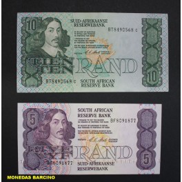 1990- SUD AFRICA - RAND- VERMUYDEN- 2 BILLETES