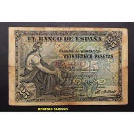 1906- ALEGORIA - SERIE B - 25 PESETAS -MADRID 