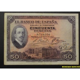 1927-ALFONSO XIII-SIN SERIE - 50 PESETAS - MADRID 