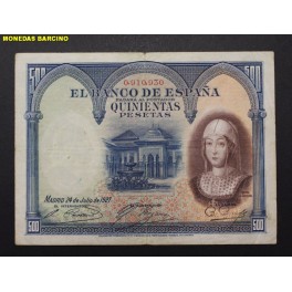 1927- ISABEL -SIN SERIE- 500 PESETAS - MADRID 
