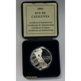1993- PAU CASALS - 25 ECU - CATALU&Ntilde;A - PLATA