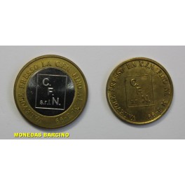 1999- PRUEBA -1 EURO- 50 CENTIMOS - ITALIA-3 SERIE