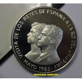 1983- REYES VISITA URUGUAY - 2000 PESOS -PLATA 