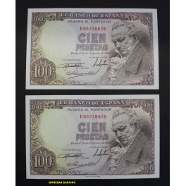 1946- GOYA - SERIE B -100 PESETAS- BANCO ESPA&Ntilde;A  