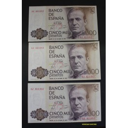 1979- JUAN CARLOS -SERIE 4J -5000 PESETAS-TRIO - MADRID