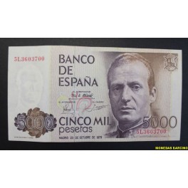 1979- JUAN CARLOS -SERIE 5L -5000 PESETAS-MADRID