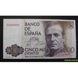 1979- JUAN CARLOS -SERIE 4V -5000 PESETAS-MADRID