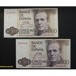 1979- JUAN CARLOS -SERIE 4T -5000 PESETAS- MADRID