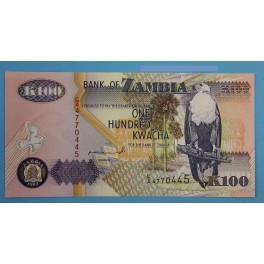 1992 - ZAMBIA - 100 KWACHA - BILLETE - BANKNOTE