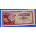 1965 - YUGOSLAVIA - 100 DINARA -BILLETE