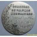 1923- MEDALLA - PLATA - PALOMAS MENSAJERAS