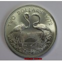1972- FLAMINGOS - 2 DOLLARS - BAHAMAS