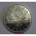1963- CANOA - DOLLAR - CANADA - PLATA