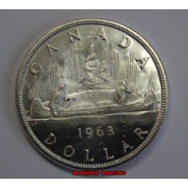 1963- CANOA - DOLLAR - CANADA - PLATA