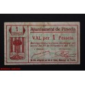 1937- PINEDA -1 PESETA- BARCELONA - BILLETE 