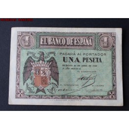 1938- 30 ABRIL -SERIE C - 1 PESETA - BURGOS - 