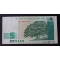 1992- LETONIA - 5 PIECI LATI - LATVIJAS - ROBLE