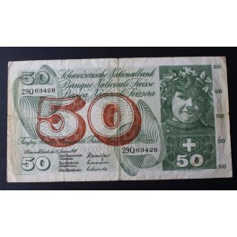 1969- SUIZA -50 FRANCOS -NI&Ntilde;A -SWITZERLAND 