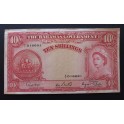 1953- BAHAMAS -10 SHILLINGS - ELIZABETH II 