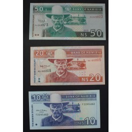 1993- NAMIBIA - DOLLARS - AFRICA NAMIBIA - 3 BILLETES