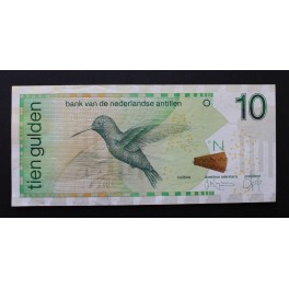 1988- HOLANDA ANTILLAS -10 GULDEN - KOLIBRIE