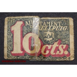1937- BELLPUIG- LLEIDA - 10 CENTIMS - BILLETE