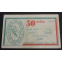 1937- TORTELLA - GIRONA - 50 CENTIMS - BILLETE
