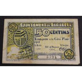 1937- TARADELL - 50 CENTIMS - BARCELONA