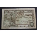 1937- TARADELL - 1 PESETA- BARCELONA - BILLETE