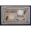 1937- VILADRAU - GIRONA - 1 PESETA - BILLETE