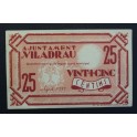 1937- VILADRAU - GIRONA - 25 CENTIMOS - BILLETE