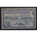 1937- TORTOSA - 50 CENTIMS - TARRAGONA - BILLETE